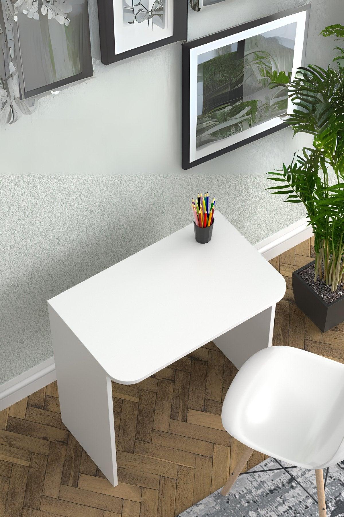 Deko Çalışma Masası Beyaz, Öğrenci Masası 72X45X73 - Online OfisÇalışma MasasıOnline Ofis®