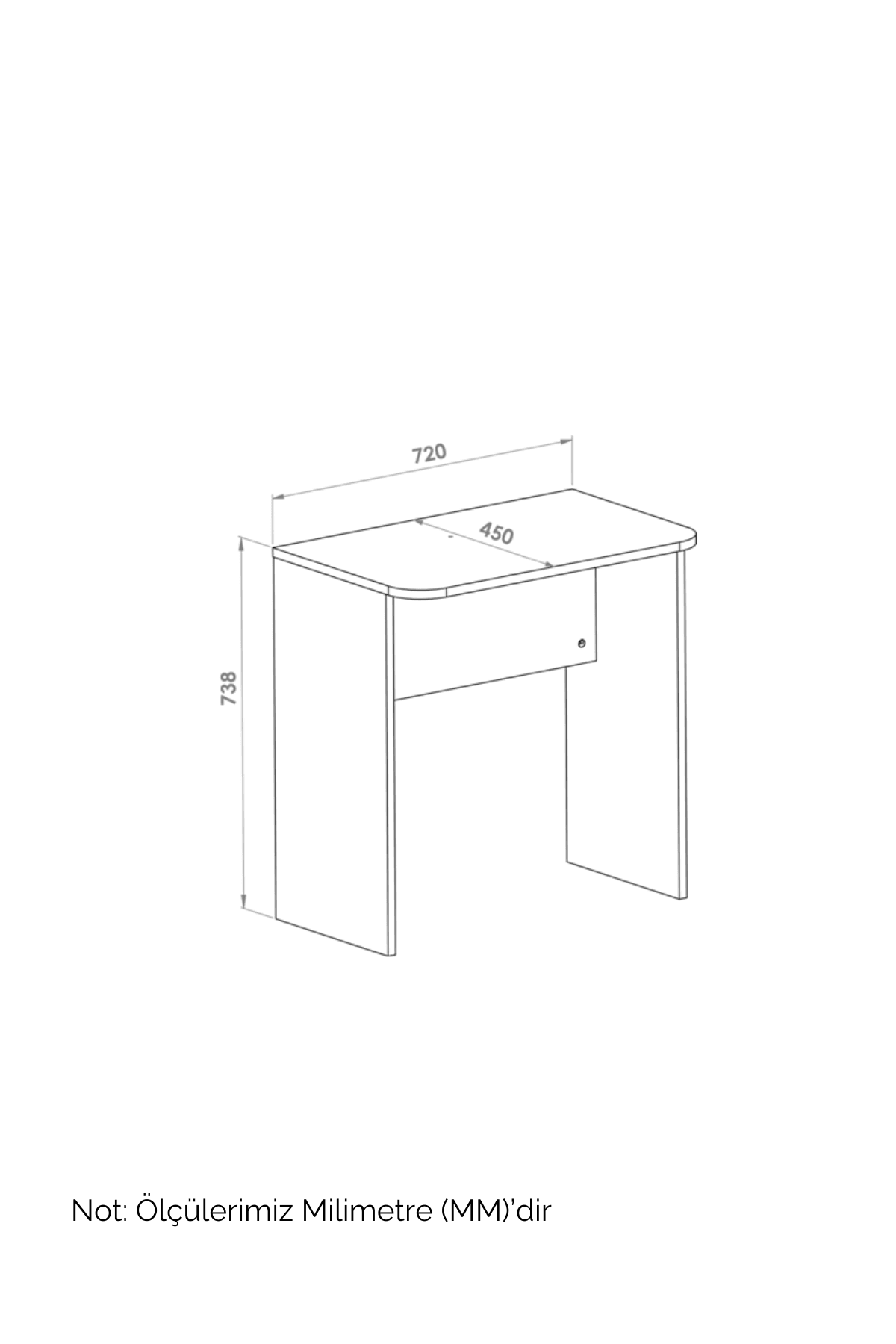 Deko Çalışma Masası Beyaz, Öğrenci Masası 72X45X73 - Online OfisÇalışma MasasıOnline Ofis®