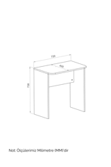 Deko Çalışma Masası Beyaz, Öğrenci Masası 72X45X73 - Online OfisÇalışma MasasıOnline Ofis®