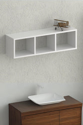 Nuka 3 Gözlü Duvar Rafı Beyaz - Online OfisDuvar RafıOnline Ofis®