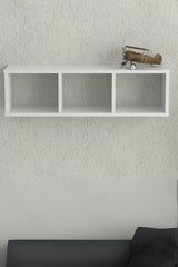 Nuka 3 Gözlü Duvar Rafı Beyaz - Online OfisDuvar RafıOnline Ofis®