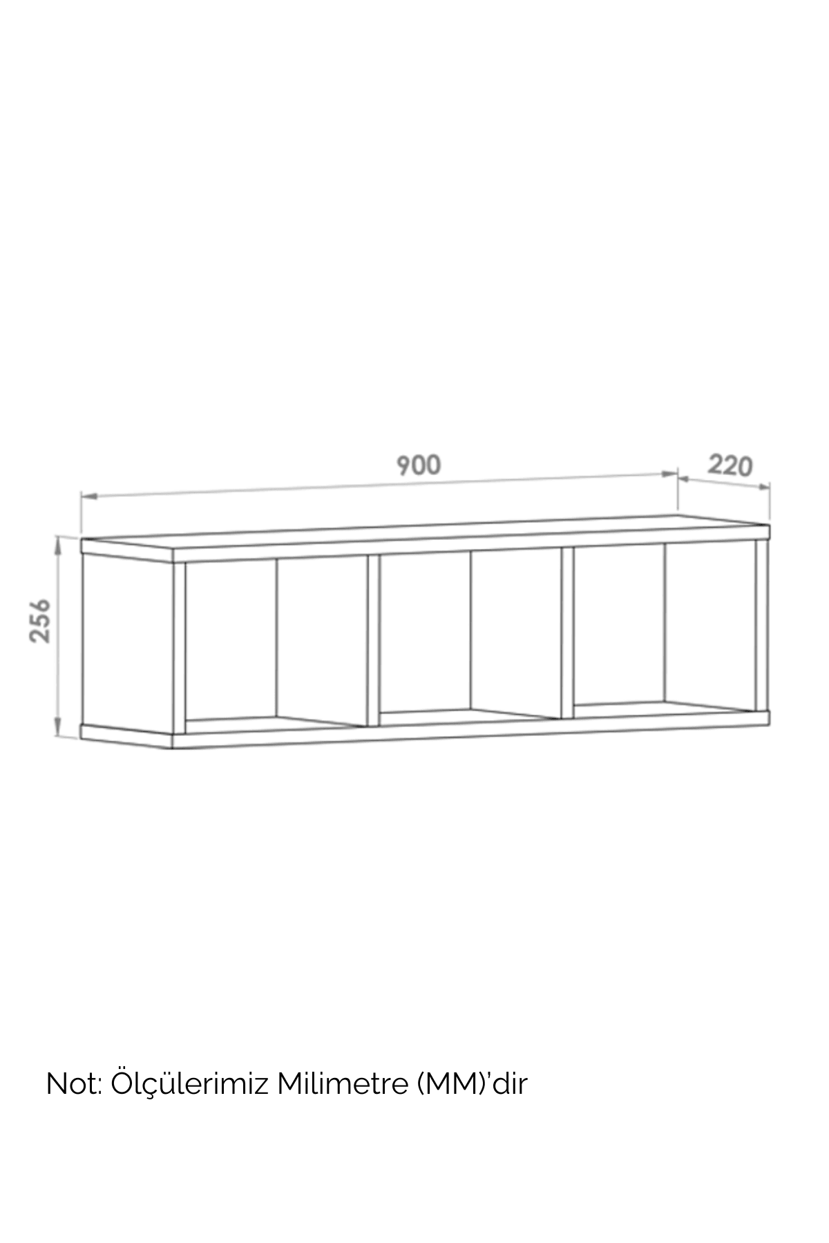Nuka 3 Gözlü Duvar Rafı Beyaz - Online OfisDuvar RafıOnline Ofis®