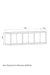 Nuka 3 Gözlü Duvar Rafı Beyaz - Online OfisDuvar RafıOnline Ofis®