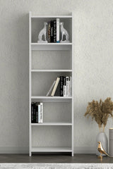 Nuka 6 Raflı Kitaplık Beyaz 48X22X160 - Online OfisKitaplık DepolamaOnline Ofis®