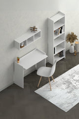 Nuka Çalışma Masası Seti Beyaz, Kitaplık, Duvar Rafı, Masa, Öğrenci Masası - Online OfisÇalışma MasasıOnline Ofis®