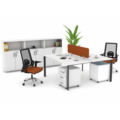 Penta 120 WS Ofis İkili İş İstasyonu-Beyaz - Onlineofis Mobilya