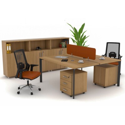 Penta 120 WS Ofis İkili İş İstasyonu-Marbella - Onlineofis Mobilya